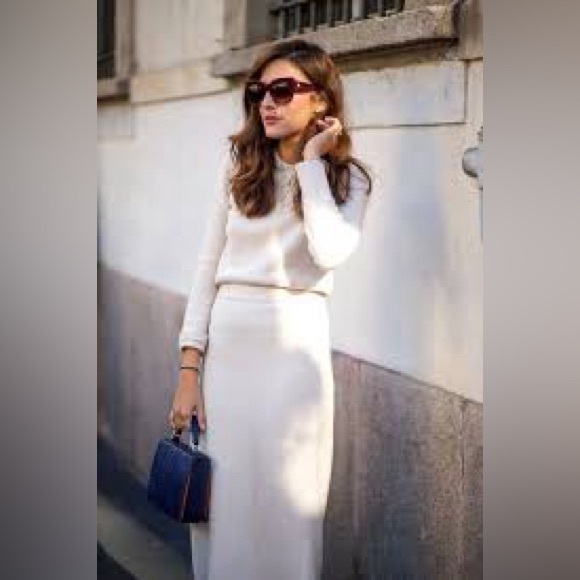 The Row Sweaters - THE ROW 2-piece ribbed cashmere Anneli sweater skirt set knit sweater size XS